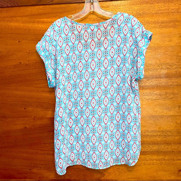 🎉HP🎉 Papermoon Pink & Blue Western Patterned Top - Picture 6 of 10